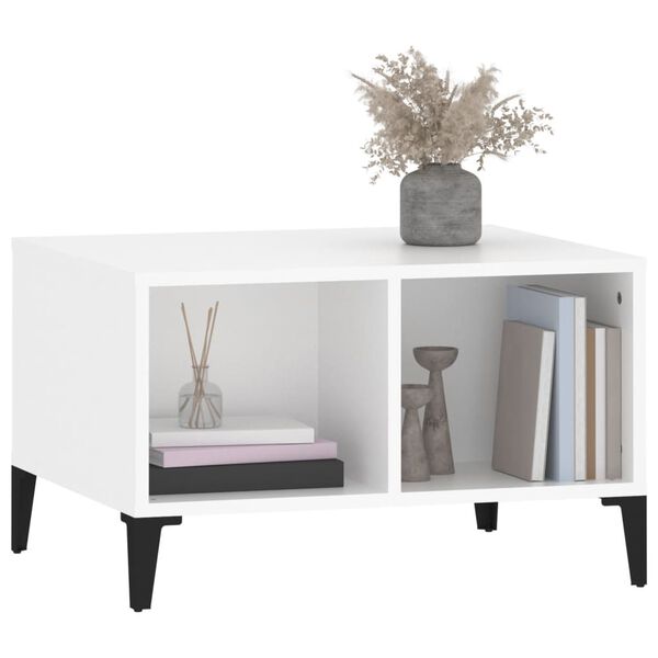 vidaXL Couchtisch Wei&szlig; 60x50x36,5 cm Holzwerkstoff