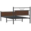 vidaXL Bettgestell ohne Matratze Braun Eiche 100x190 cm Holzwerkstoff