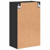 vidaXL Badezimmerschrank Wandmontiert Schwarz 39 x 23,5 x 65 cm