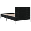 vidaXL Bettgestell Schwarz 100x200 cm Holzwerkstoff und Metall