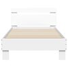 vidaXL Bettgestell mit Kopfteil und LED-Leuchten Wei&szlig; 75x190 cm