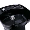 vidaXL Friseurstuhl mit Waschbecken Schwarz 137x59x82 cm Kunstleder