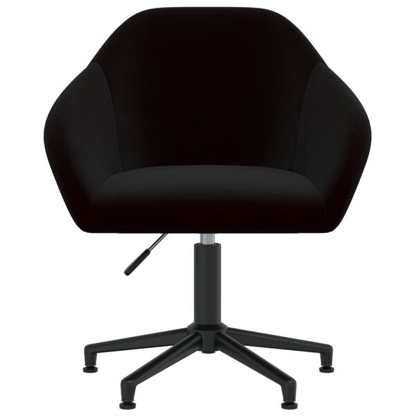 vidaXL Esszimmerst&uuml;hle 6 Stk. Drehbar Schwarz Samt
