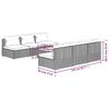 vidaXL 7-tlg. Garten-Lounge-Set mit Kissen Poly Rattan Grau