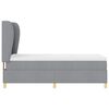 vidaXL Boxspringbett mit Matratze Dunkelgrau 90x190 cm Hellgrau Stoff
