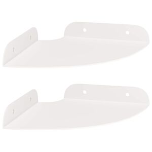 vidaXL Eckregal zum Schweben Eckhalterung 2 Stk. Wei&szlig; 15 x 15 x 2 cm