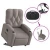 vidaXL Relaxsessel mit Aufstehhilfe Taupe Stoff