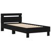 vidaXL Bettgestell Schwarz Eichen-Optik 75 x 190 cm Holzwerkstoff