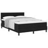 vidaXL Boxspringbett mit Kopfteil Schwarz 140 x 190 cm Stoff