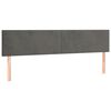 vidaXL Boxspringbett mit Matratze Dunkelgrau 180x200 cm Samt