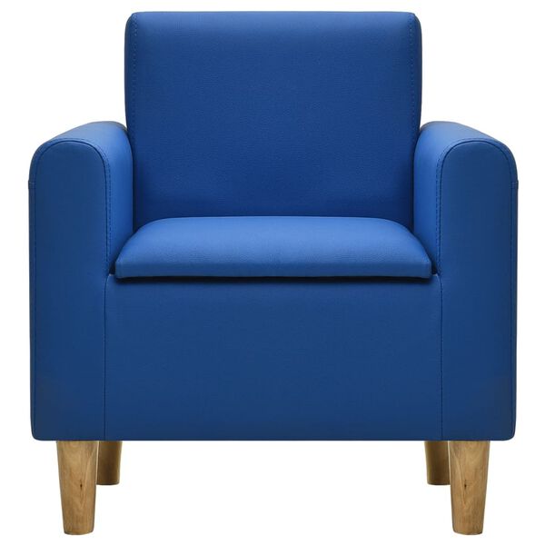 vidaXL Kindersofa Blau Kunstleder