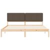vidaXL Bettgestell mit gepolstertem Kopfteil Taupe 200 x 200 cm