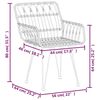 vidaXL 5-tlg. Garten-Essgruppe Poly Rattan