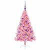 vidaXL K&uuml;nstlicher vorbeleuchteter Weihnachtsbaum Rosa 120 cm PVC