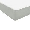 vidaXL Boxspringbett mit Matratze & LED Hellgrau 90x220 cm Samt