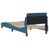 vidaXL Bettgestell mit Kopfteil "Dover" Blau 90x190 cm Samt