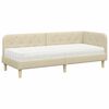 vidaXL Eckbettgestell Creme 80 x 200 cm Stoff