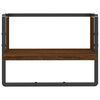 vidaXL Wandregal mit Stange Braun Eichen-Optik 40x25x30 cm