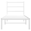 vidaXL Metallbett ohne Matratze mit Kopfteil Wei&szlig; 75x190 cm