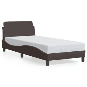 vidaXL Bettgestell "Dover" Dunkelbraun 80x200 cm Stoff