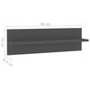 vidaXL Wandregale 4 Stk. Grau 60x11,5x18 cm Holzwerkstoff