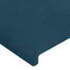 vidaXL Kopfteile 2 Stk. Dunkelblau 100x5x78/88 cm Samt