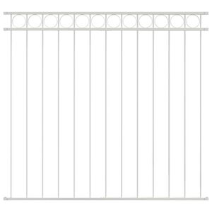 vidaXL Zaunelement ASSEN 163 x 150 cm Stahl Wei&szlig;