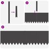 vidaXL Raseneinfassung 20 pcs Schwarz 100 x 0,05 x 20 cm