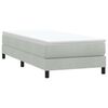 vidaXL Boxspringbett mit Matratze Hellgrau 90x210 cm Samt