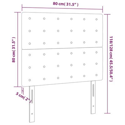 vidaXL Kopfteile 2 Stk. Schwarz 80x5x78/88 cm Stoff