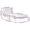 vidaXL Bett mit Matratze Creme 100x200 cm Stoff