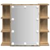 vidaXL Spiegelschrank mit LED Artisan Eichen-Optik 70x16,5x60 cm