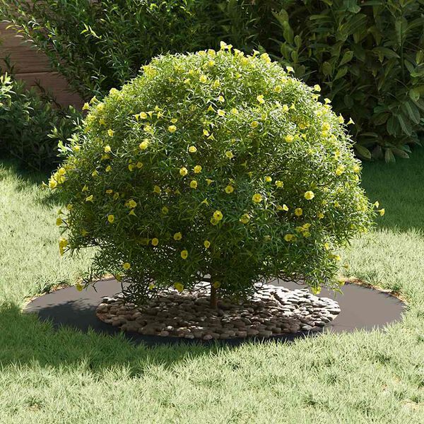 vidaXL geeignet f&uuml;r flache Baumringe 5 pcs Schwarz &Oslash;50 / 80 cm Stahl