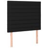vidaXL Boxspringbett mit Matratze Schwarz 80x200 cm Stoff