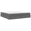 vidaXL Aufbewahrungsbett mit Matratze Dunkelgrau 200 x 200 cm