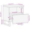 vidaXL Nachttische 2 Stk. Schwarz 40x33x46 cm Massivholz Mango