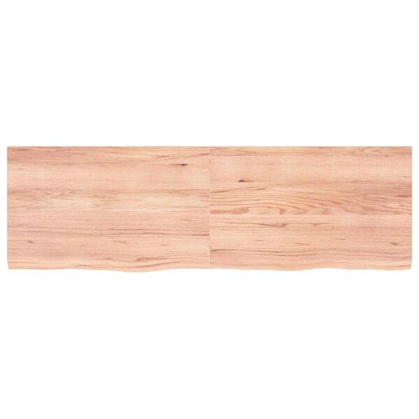 vidaXL Waschtischplatte Hellbraun 160x50x(2-4) cm Massivholz Behandelt