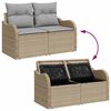 vidaXL Garten-Sofa-Set 7 pcs Beige und Hellgrau