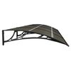 vidaXL T&uuml;rvordach Schwarz 400 x 100 cm Polycarbonat