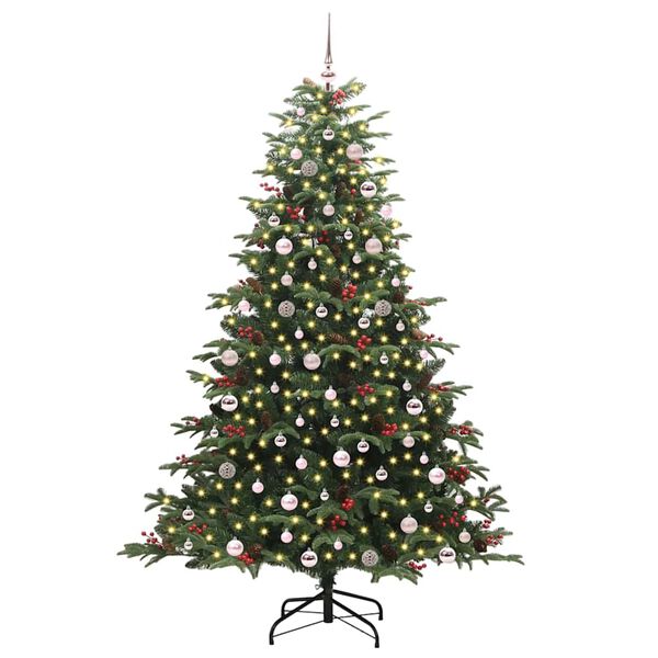 vidaXL Künstlicher Weihnachtsbaum mit 300 LEDs mit Ständer Grün 240 cm