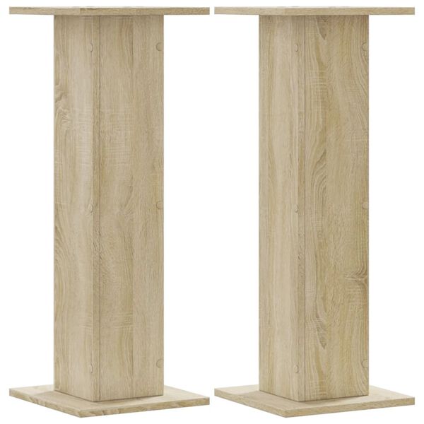 vidaXL Lautsprecherst&auml;nder 2Stk. Sonoma-Eiche 30x30x80cm Holzwerkstoff