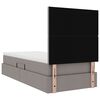 vidaXL Bett mit Stauraum und LED mit LED Taupe 90 x 190 cm Polyester