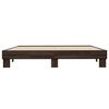 vidaXL Bettgestell Braun Eichen-Optik 180x200 cm Holzwerkstoff Metall