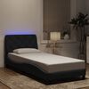 vidaXL Bettgestell mit LED ohne Matratze Schwarz 90x190 cm Samt