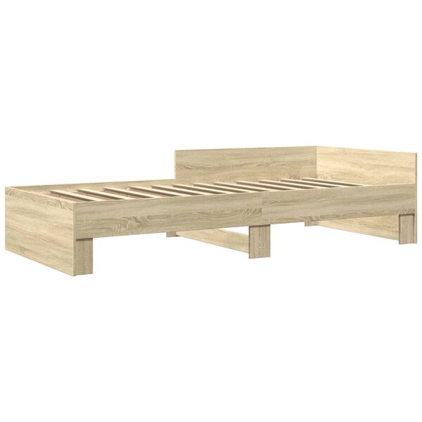 vidaXL Bettgestell ohne Matratze Sonoma-Eiche 75x190 cm Holzwerkstoff