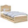 vidaXL Bettrahmen Sonoma-Eiche 90 x 190 cm Ingenieurs Holz