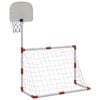 vidaXL Fußball- und Basketball-Set für Kinder mit Bällen 98x50x70 cm