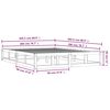 vidaXL Massivholzbett Schwarz 200x200 cm