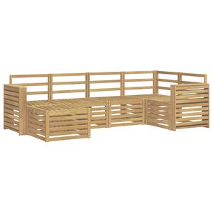 vidaXL Outdoor-Sofagarnitur 6 stk. Wei&szlig; Polyester