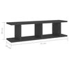 vidaXL Wandregale 2 Stk. Grau 75x18x20 cm Holzwerkstoff